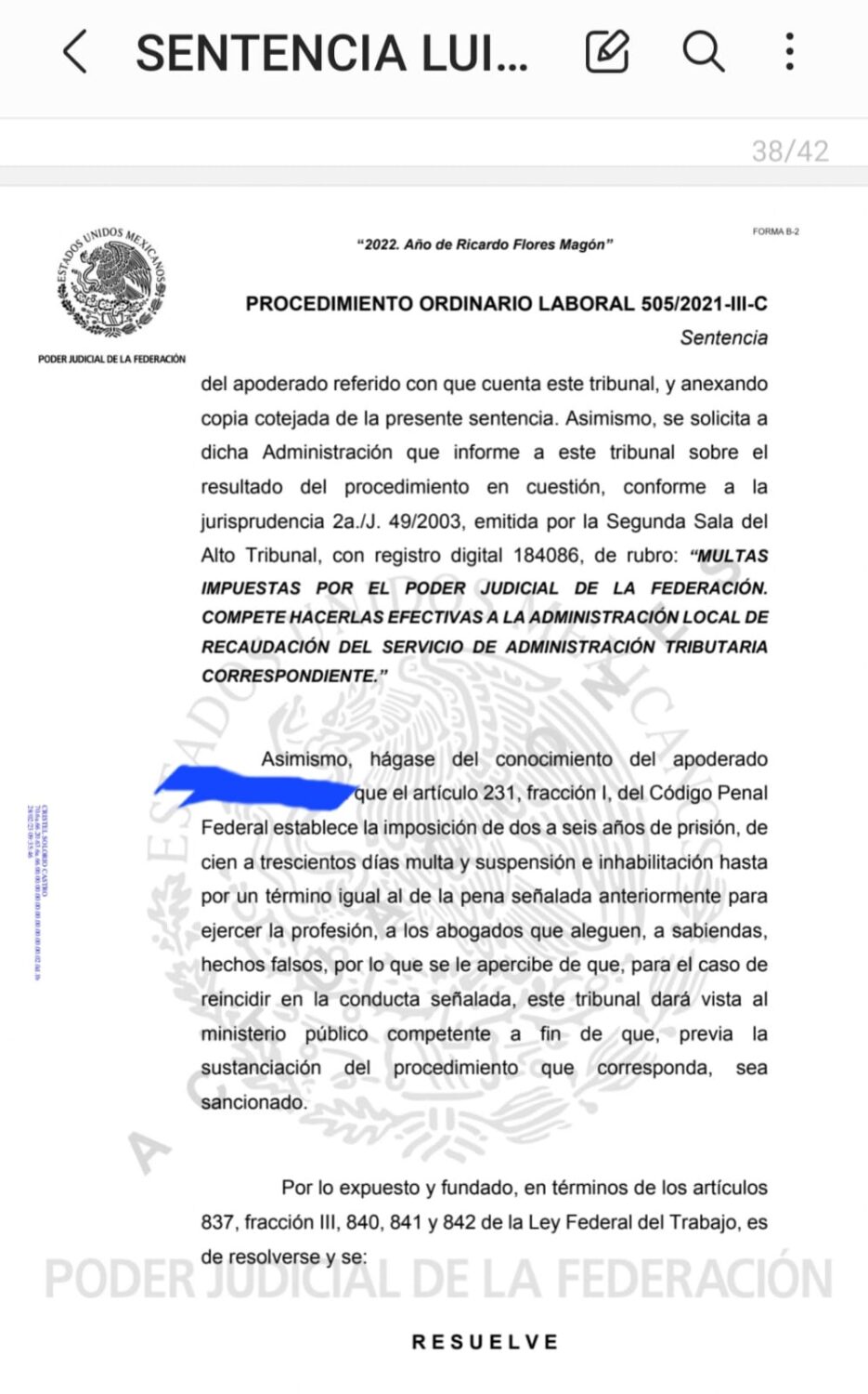 La Sentencia Dictada Por Una Jueza Federal En Toluca Una